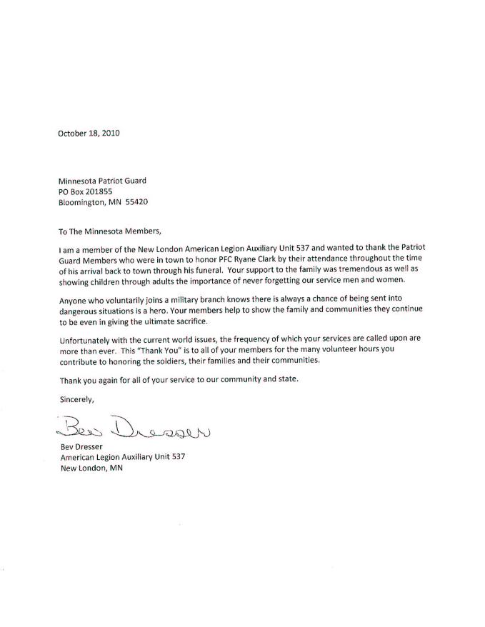 Thank You Letter To Family Member from www.mnpatriotguard.org